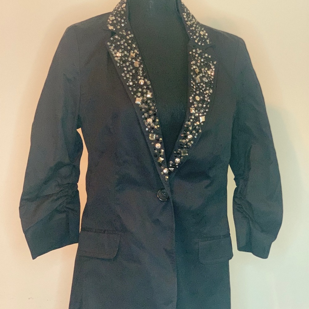 Express Black Jeweled Blazer Sz 6
